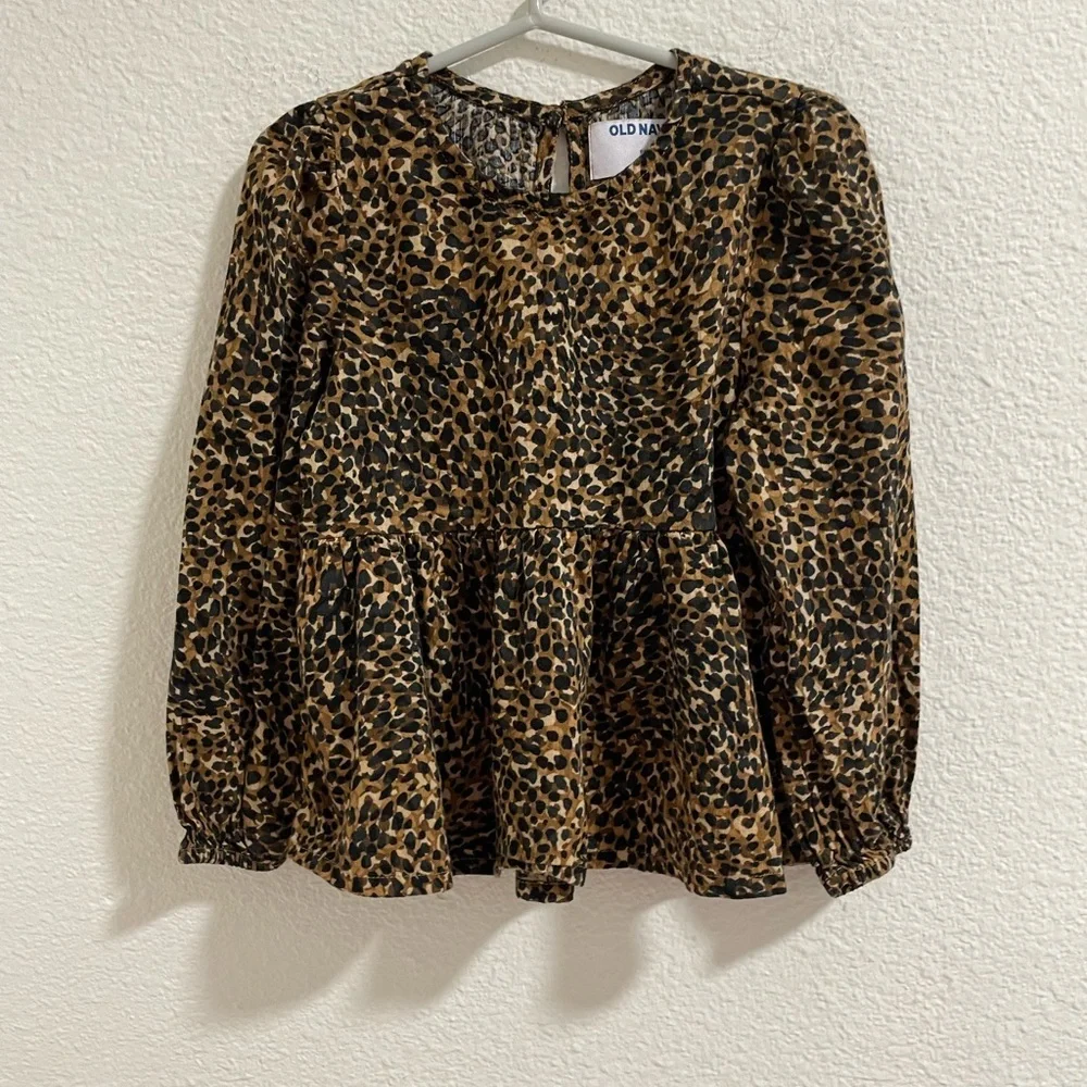 Old Navy kids Leopard Print Top